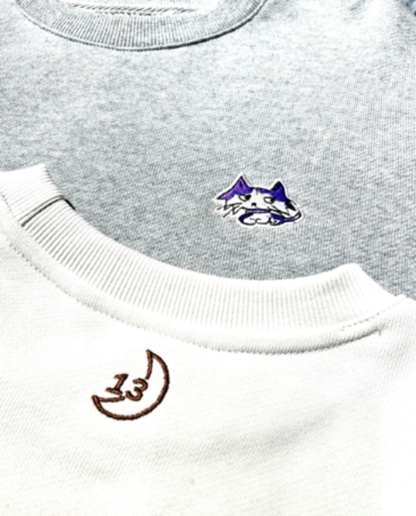 CAT Sweat Shirt（グレー・ホワイト）